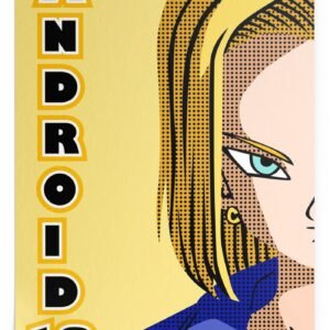 Poster Dragon Ball Z C-18 (Flat Design)