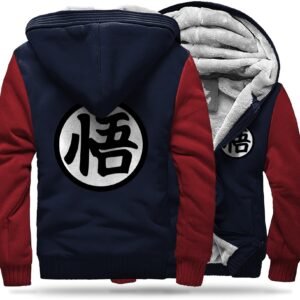 Veste Polaire DBZ Kanji “Go” (Bleu & Rouge)