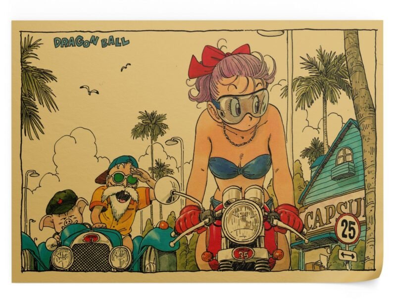 Poster Dragon Ball Bulma Vintage