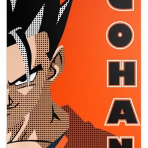 Poster Dragon Ball Z Gohan (Flat Design)