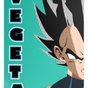 Poster Dragon Ball Z Vegeta (Flat Design)