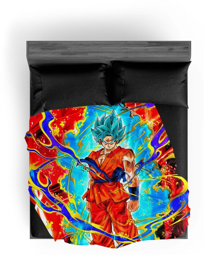 Plaid Dragon Ball Super Goku Blue – Image 2