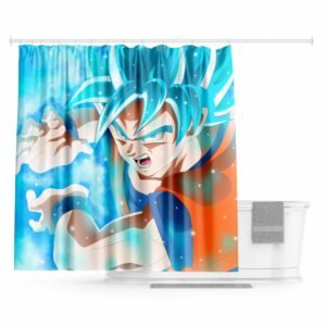 Rideau Douche Dragon Ball Sangoku SSJ Blue