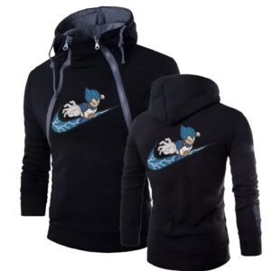 Sweat Dragon Ball Vegeta Saiyan Bleu Nike