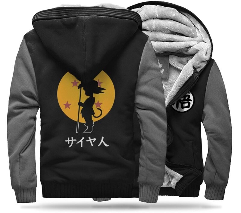 Veste Polaire DBZ Goku Petit (Noir & Gris)