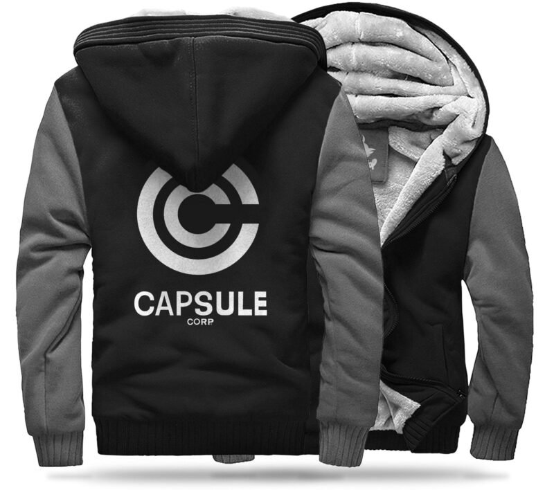 Veste Polaire DBZ Capsule Corp (Noir & Gris)