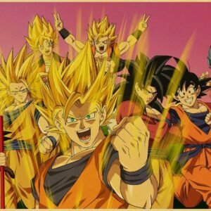 Poster Dragon Ball Goku Transformations