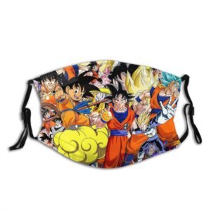 Dragon Ball Super Sayan Goku Washable Mouth Face Mask with filter Windproof Cold Proof Winter Protection Cover Respirator Adult