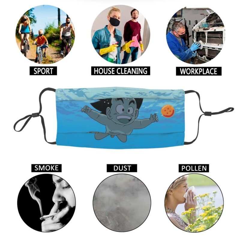 Goku Child Washable Printed Mouth Face Mask Dragon Ball Anti Wind Dustproof Earloop Protection Cover Muffle for Men Women – Image 7