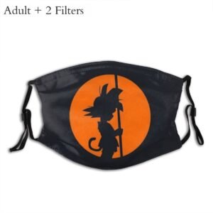 Son Goku Child Shadow Drawing Mouth Face Mask Dragon Ball Z Gohan Shonen Manga Protection Reusable Washable Masks With Filters