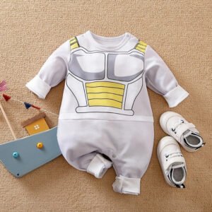 Grenouillère Enfant DBZ Tenue Vegeta (blanc)