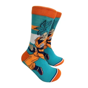 Chaussettes Longues Dragon Ball Goku Saiyan Bleu