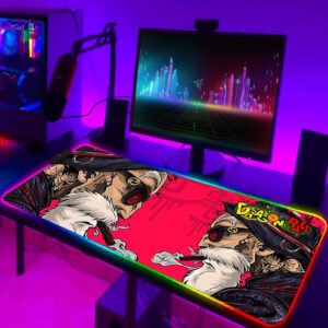 Tapis de Souris RGB Dragon Ball Tortue Géniale (double, rouge)