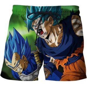 Short de Bain Dragon Ball Goku & Vegeta SSJ Blue