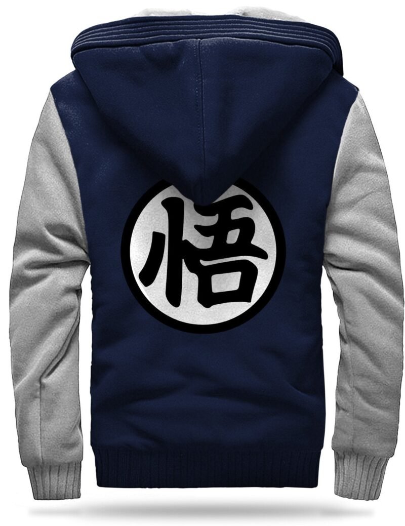 Veste Polaire DBZ Kanji “Go” (Bleu & Blanc) – Image 2