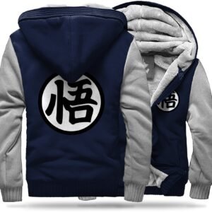 Veste Polaire DBZ Kanji “Go” (Bleu & Blanc)