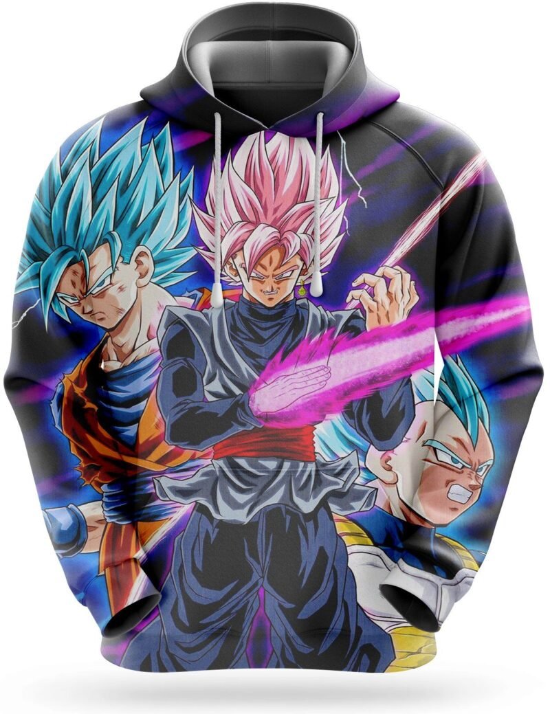 Sweat Dragon Ball Super   Black Goku VS Saiyans Blue