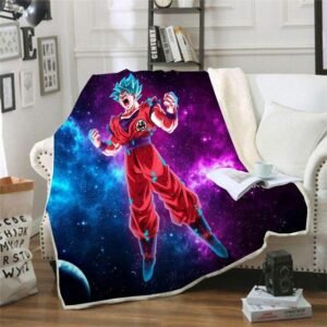 Plaid Dragon Ball Super Goku Blue