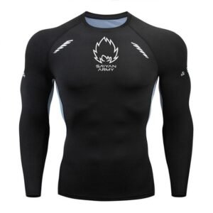 T-shirt Compression Long Saiyan Army (Noir)