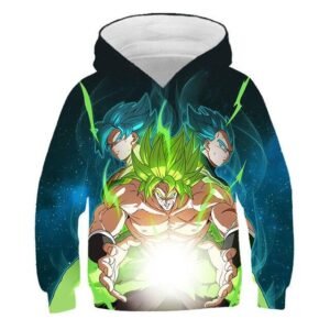 Sweat DBZ Enfant Broly, Vegeta & Goku