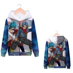 Sweat Zip DBZ Goku Blue & Trunks du Futur