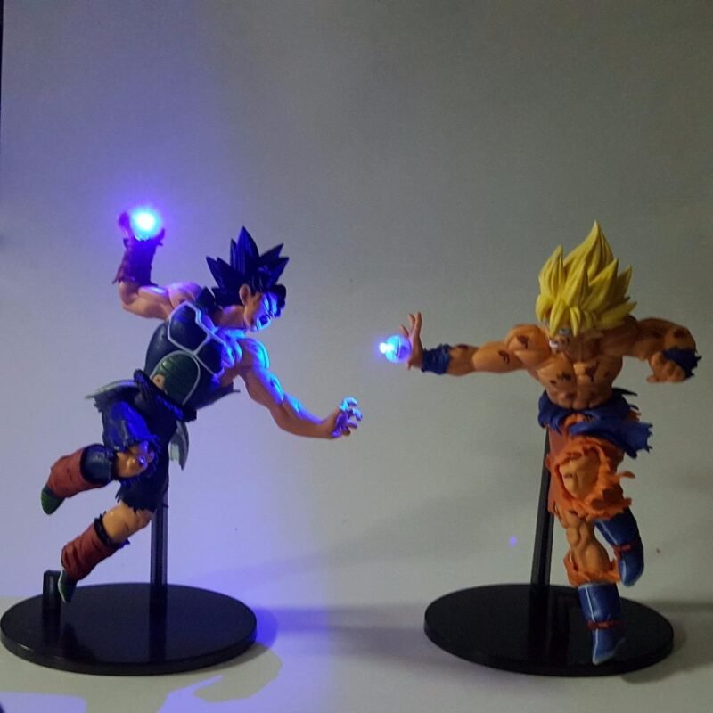 Figurine LED Dragon Ball Goku SSJ1 et Bardock – Image 3