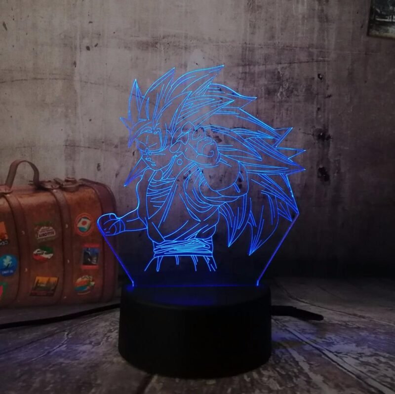 Lampe LED 3D Dragon Ball Goku Super Saiyan 3 – Image 2