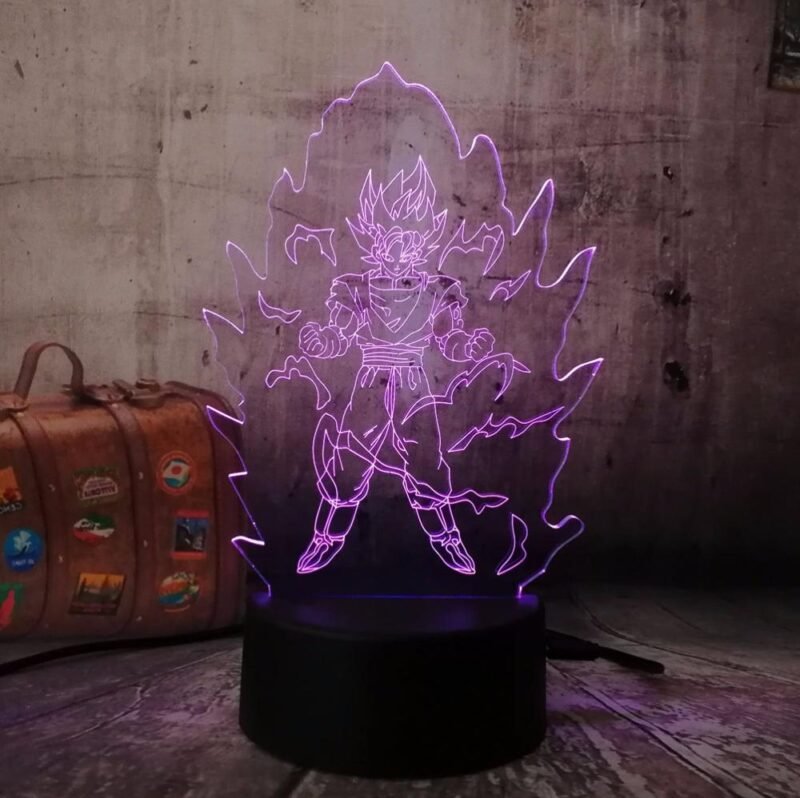 Lampe LED 3D Dragon Ball Transformation Saiyan – Image 6