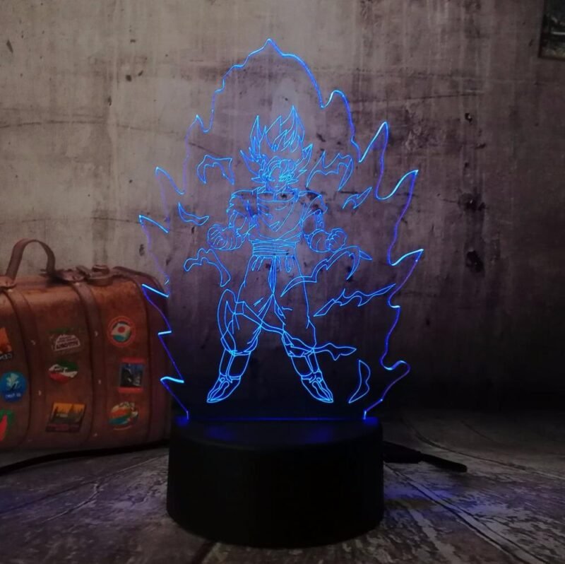 Lampe LED 3D Dragon Ball Transformation Saiyan – Image 3