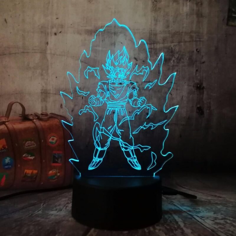 Lampe LED 3D Dragon Ball Transformation Saiyan – Image 4