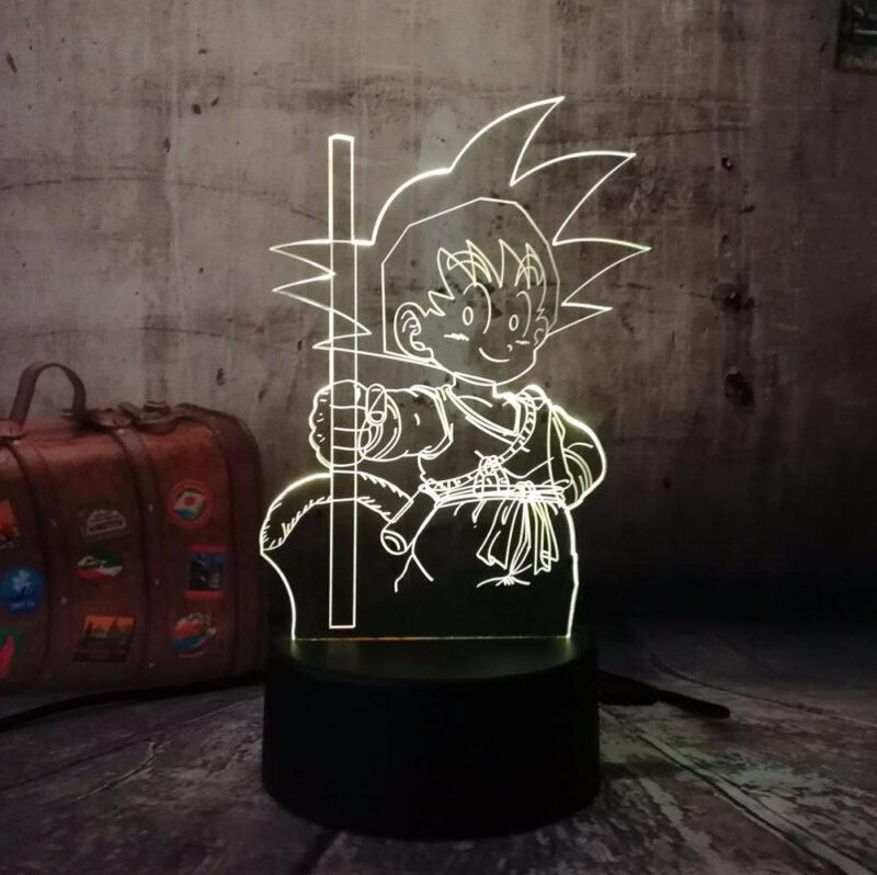 Lampe LED 3D Dragon Ball Goku Bâton Magique – Image 2