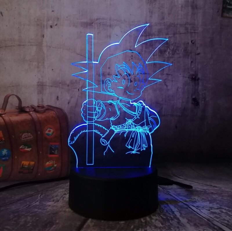 Lampe LED 3D Dragon Ball Goku Bâton Magique