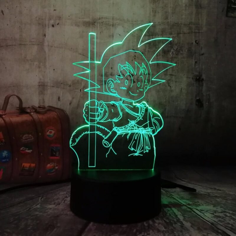 Lampe LED 3D Dragon Ball Goku Bâton Magique – Image 3