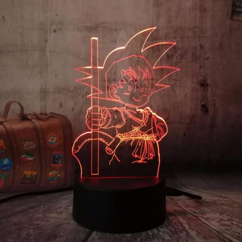 Lampe LED 3D Dragon Ball Goku Bâton Magique – Image 4