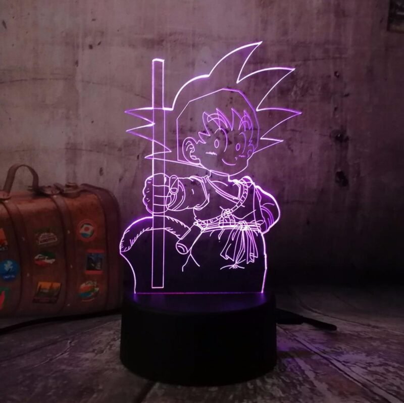 Lampe LED 3D Dragon Ball Goku Bâton Magique – Image 6