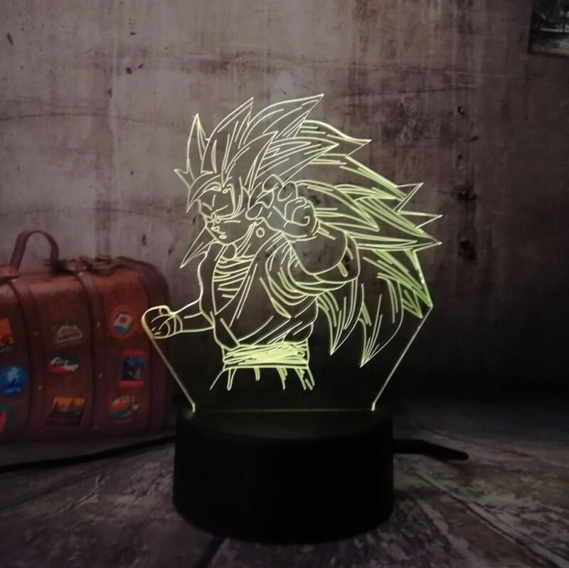 Lampe LED 3D Dragon Ball Goku Super Saiyan 3