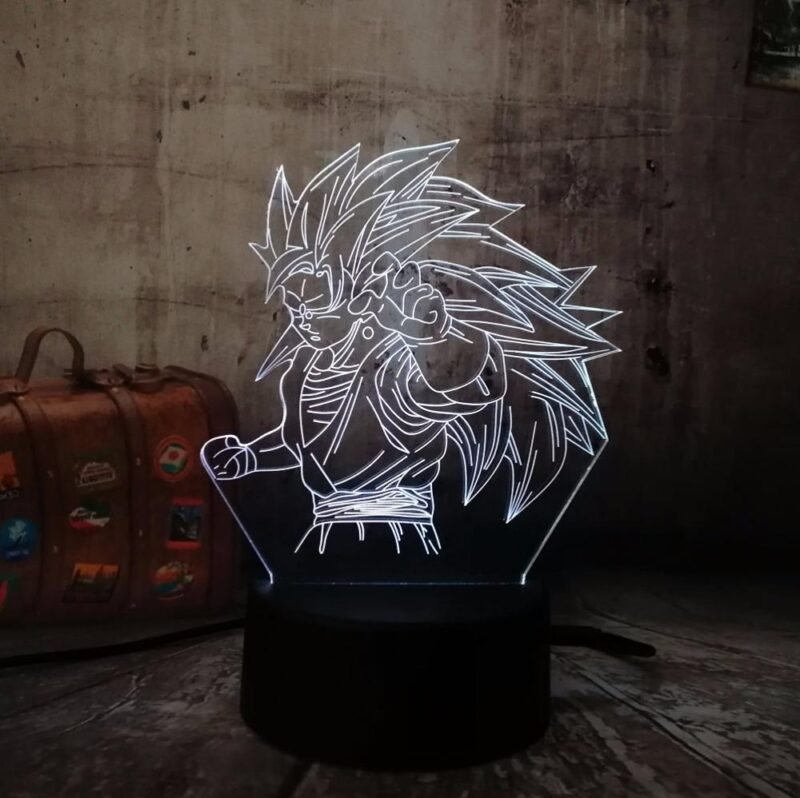 Lampe LED 3D Dragon Ball Goku Super Saiyan 3 – Image 7
