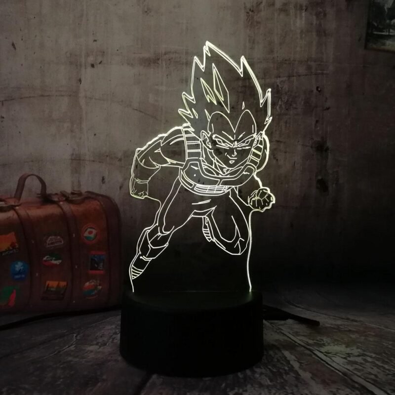 Lampe LED 3D Dragon Ball Prince Saiyan Vegeta – Image 3