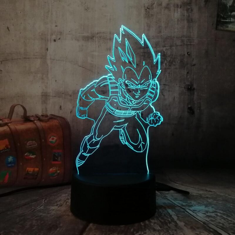 Lampe LED 3D Dragon Ball Prince Saiyan Vegeta – Image 4