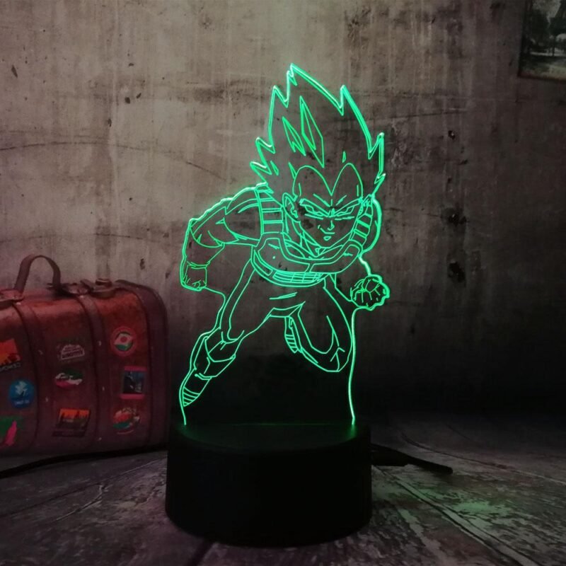 Lampe LED 3D Dragon Ball Prince Saiyan Vegeta – Image 2