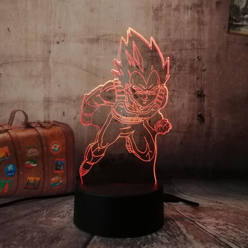 Lampe LED 3D Dragon Ball Prince Saiyan Vegeta – Image 5