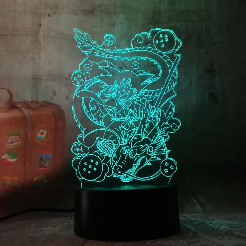 Lampe LED 3D Dragon Ball Goku Petit & Shenron – Image 5