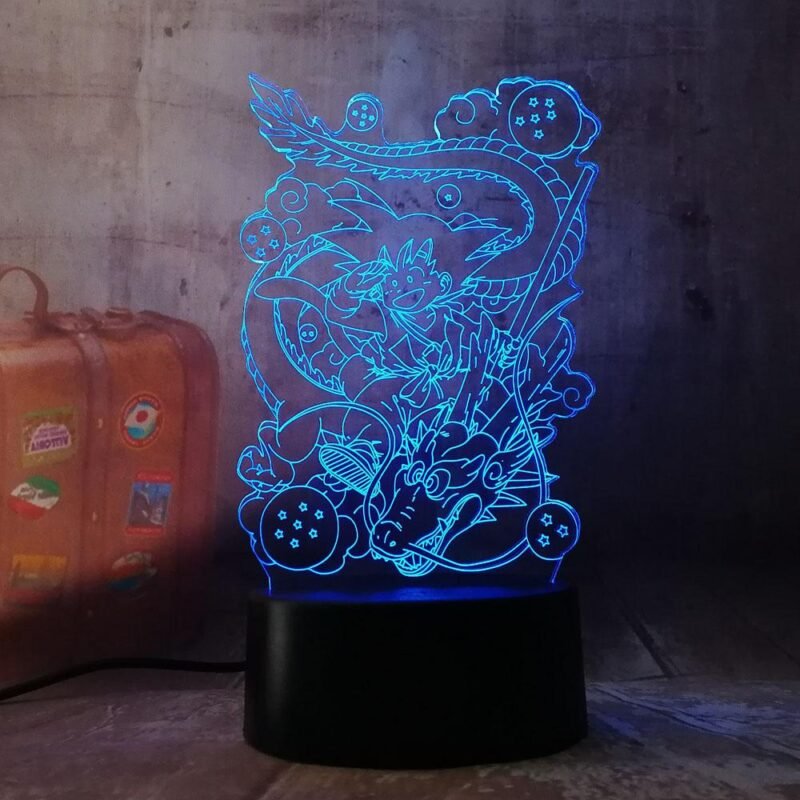 Lampe LED 3D Dragon Ball Goku Petit & Shenron – Image 4