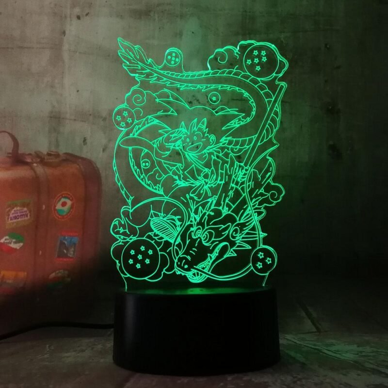 Lampe LED 3D Dragon Ball Goku Petit & Shenron – Image 2