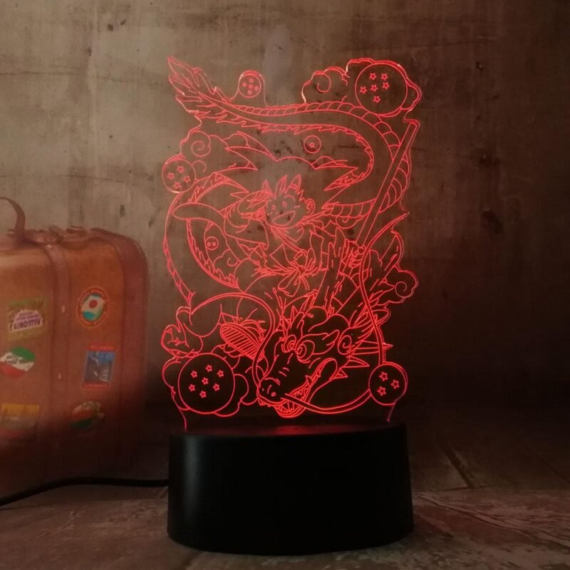 Lampe LED 3D Dragon Ball Goku Petit & Shenron – Image 6