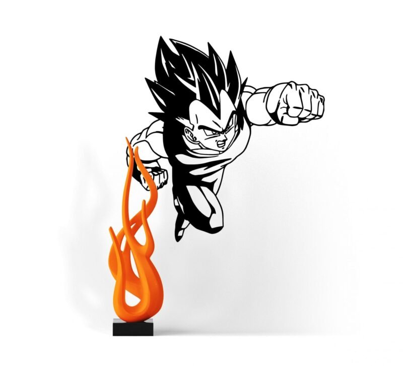 Sticker Mural Dragon Ball Vegeta Combat