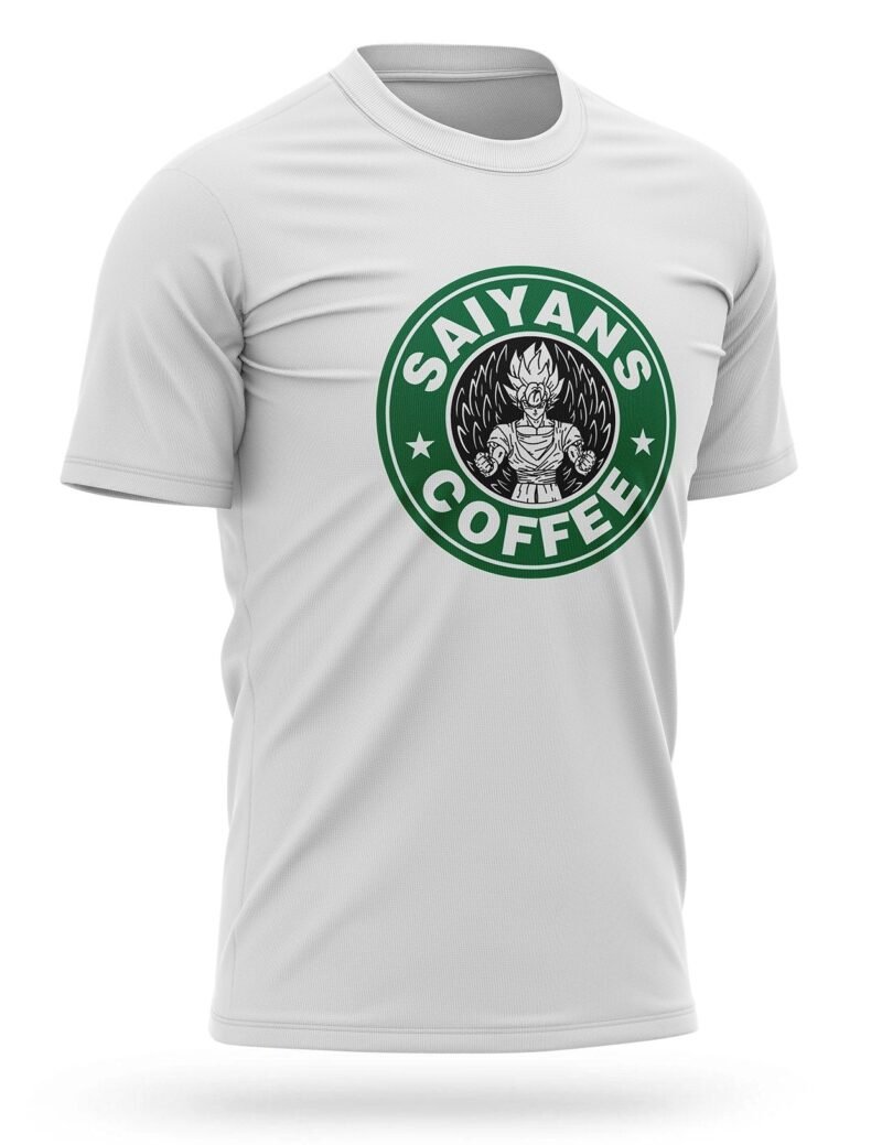 T-Shirt Dragon Ball Z Saiyans Coffee – Image 2