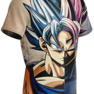 T-Shirt Dragon Ball Super Goku Blue vs Goku Rosé