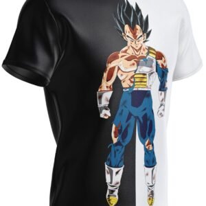 T-Shirt Dragon Ball Vegeta Noir & Blanc