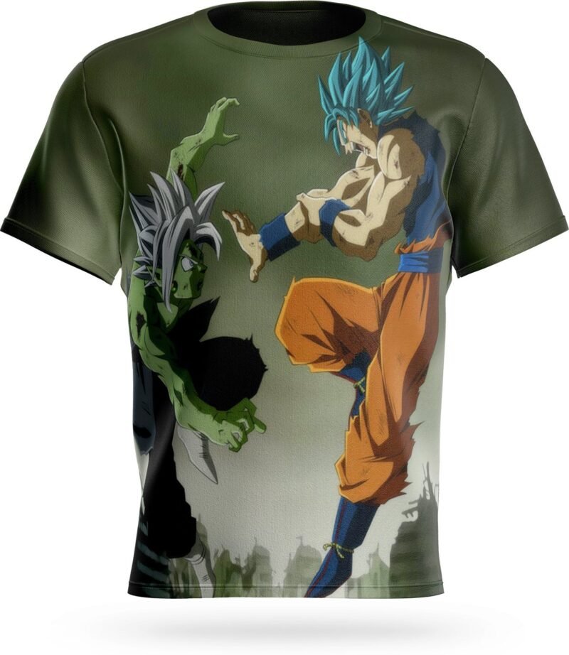 T-Shirt Dragon Ball Super Goku vs Zamasu Fusion – Image 3